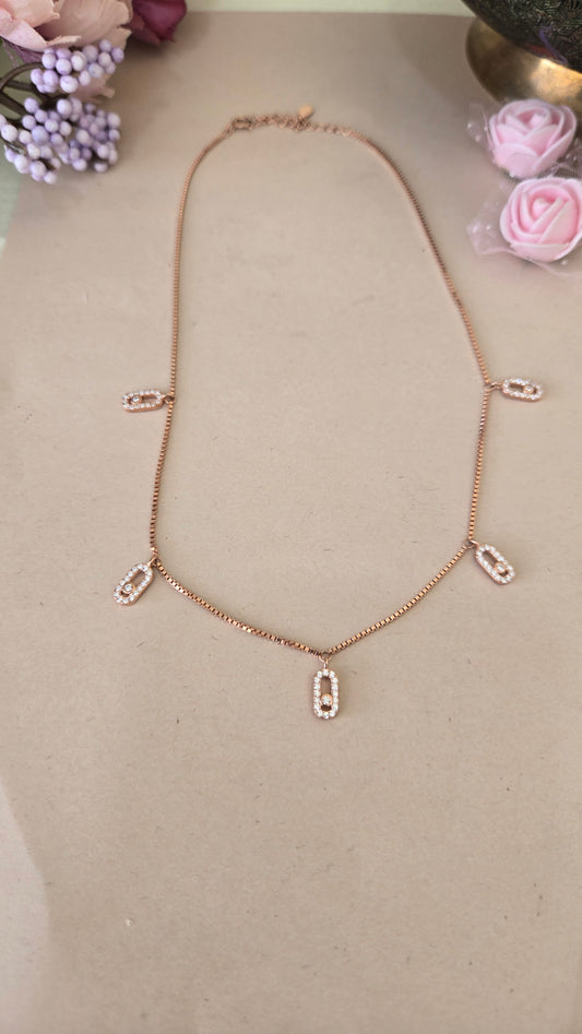 White stoned invisible chain
