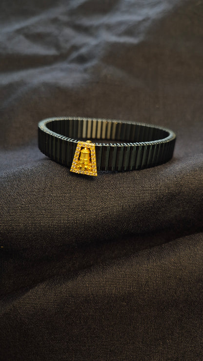 Venkateshwara swamy Rolex adjustable bracelets Black strap