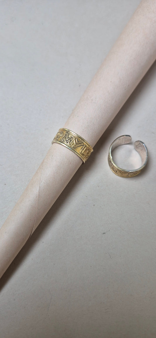 'For my love' toe ring