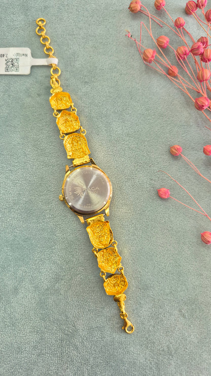 Antique watch Blue geometric dial