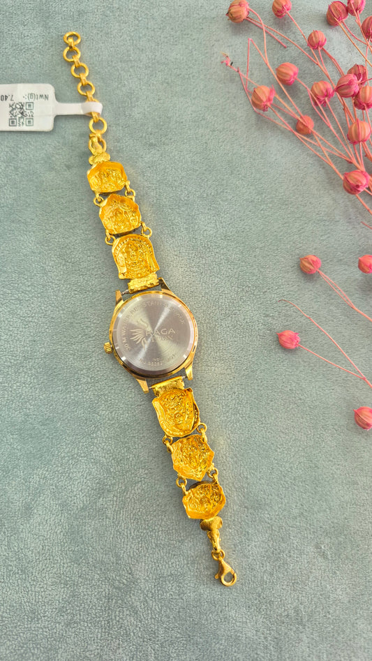 Antique watch Blue geometric dial