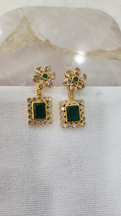 Green stone Earrings