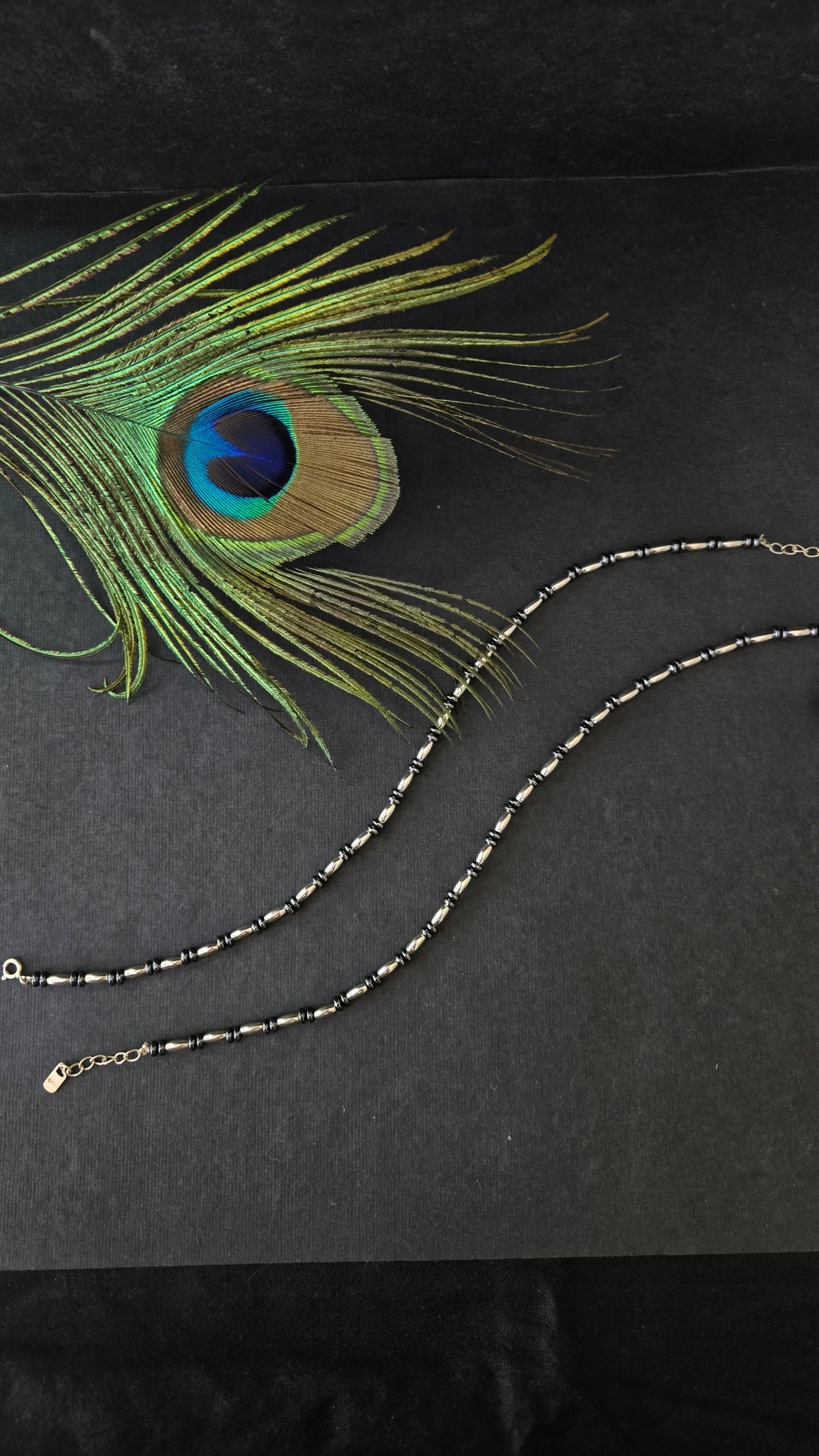 Black Magnetite anklets
