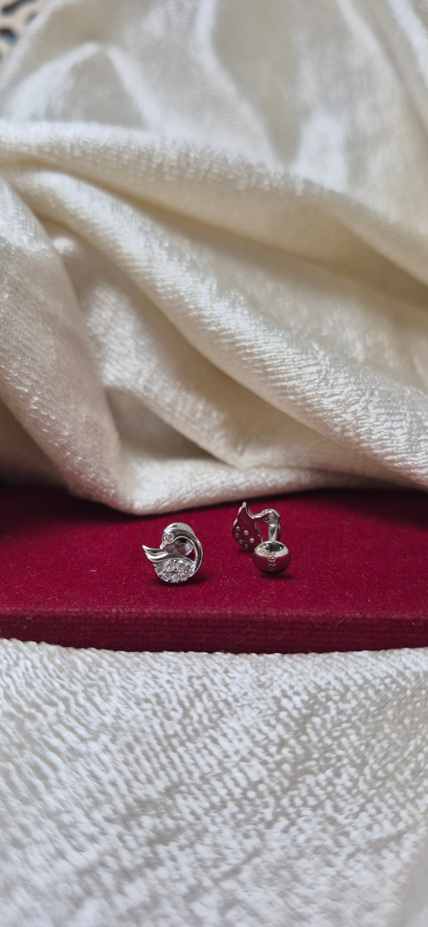 Stone Swan studs