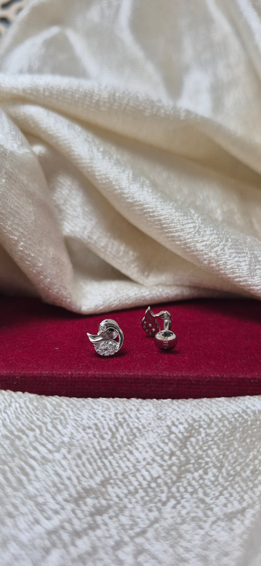 Stone Swan studs