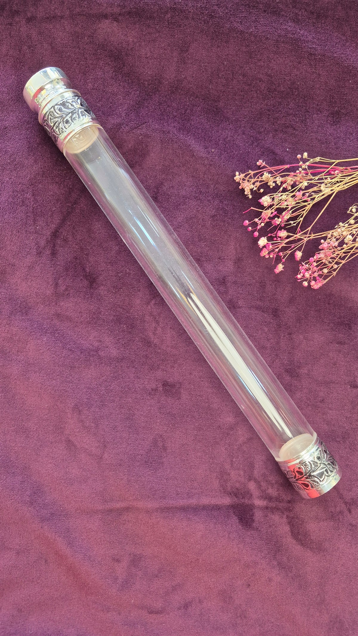 Agarbatti tube holder with acrylic enclosure