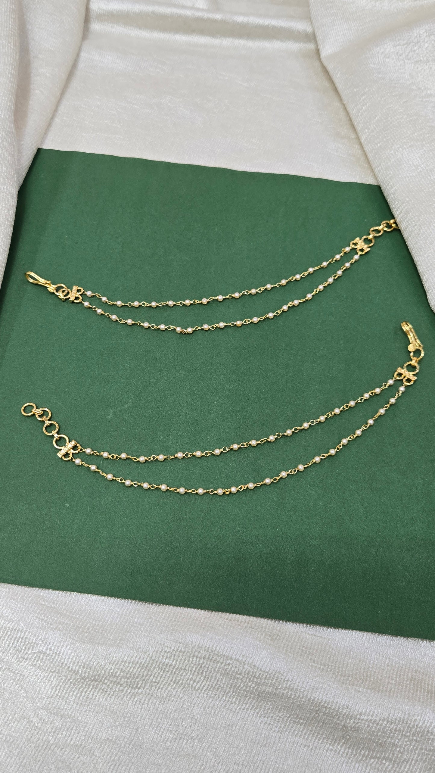 2 layer plain pearl chain maati