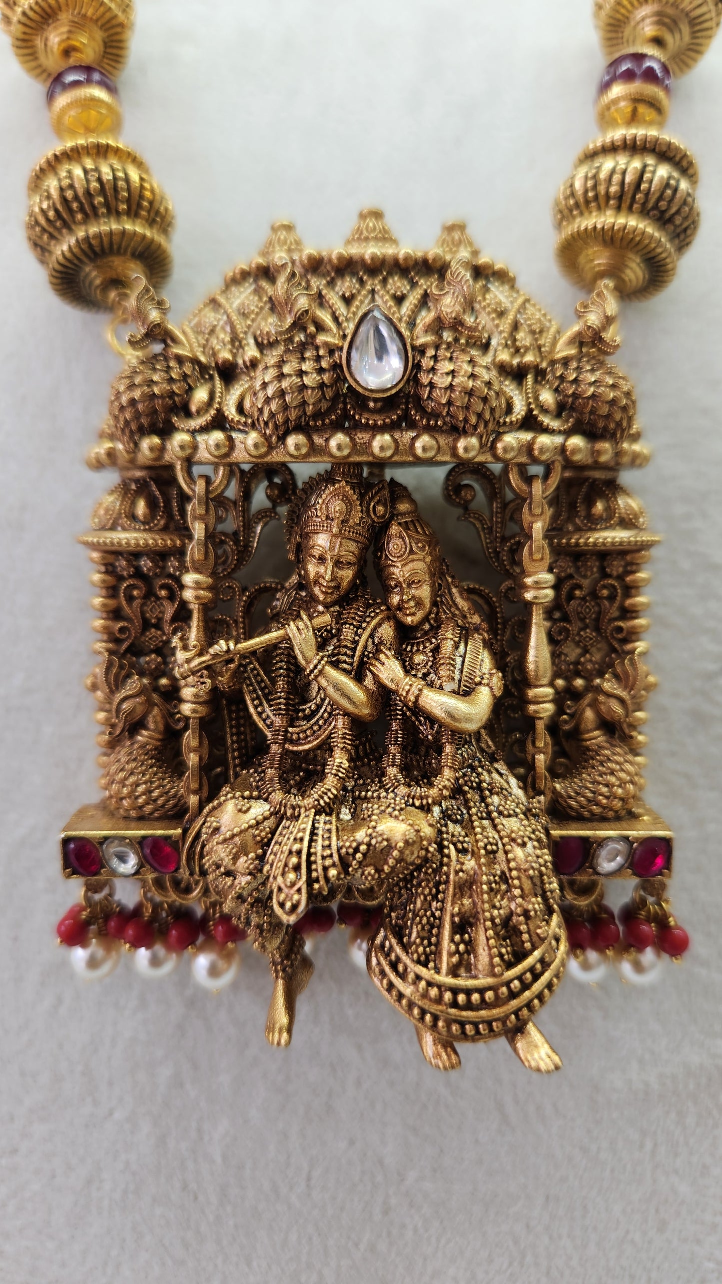 5D intricate Radha krishna long haram